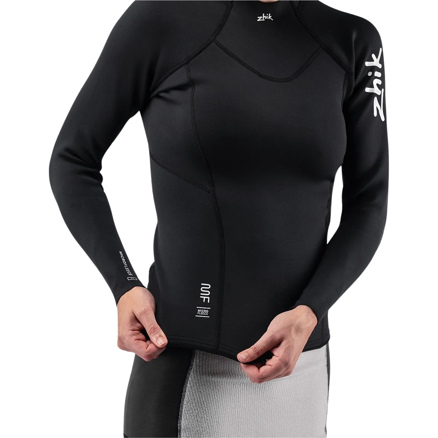 2026 Zhik Womens Microfleece Neopren Våddragt Top DTP-0530-BLK - Black